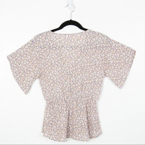 NWOT Sienna Sky Floral Print Half Button Down Blouse - Picture 7 of 9